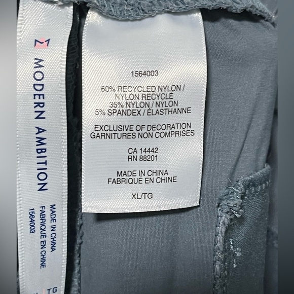 Modern Ambition Lightweight Elastic Waist Pants XL Gray-Blue - Picture 14 of 16